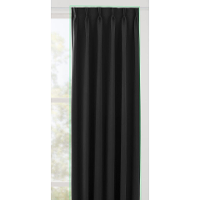 Leen Bakker   Gordijnstof Milano Semi Verduisterend   Polyester   Zwart   B145 Cm