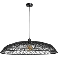 Leen Bakker   Hanglamp Estee   120xØ80 Cm   Metaal/Papier   Zwart