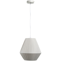 2E Halve Prijs Leen Bakker   Hanglamp Feline E27 80x30x30 Cm   Stof   Grijs