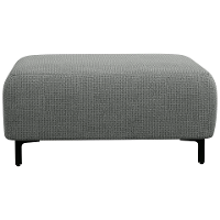 Leen Bakker   Hocker Elsa   Eden   Stof   Grijs   77x99x45 Cm