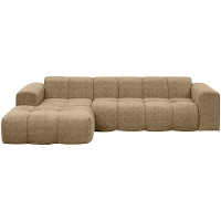 Leen Bakker   Hoekbank Beau Links   Raven   Stof   Taupe   163x290x69.5 Cm