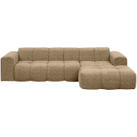 Leen Bakker   Hoekbank Beau Rechts   Raven   Stof   Taupe   163x290x69.5 Cm