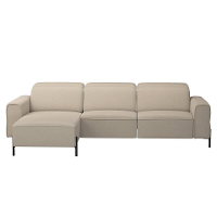 Leen Bakker   Hoekbank Dave Links   Elektrisch Verstelbaar   Stof   Taupe   172x275x79 Cm