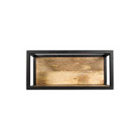 Leen Bakker   Hsm Collection Wandbox Levels Naturel/zwart 55x18x25cm   Wandopbergers   Zwart   Ijzer   Hsm Collection