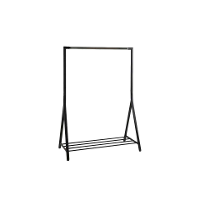 Leen Bakker   Kledingrek Riso   Staal   Zwart   59x117x165 Cm