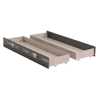 Leen Bakker   Ladenset Fabric /eikenkleur 18,4x42,4x148,6cm   Bedden   Bruin   Spaanplaat   Parisot