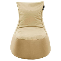 Leen Bakker   Lebel Loungestoel Mini Zand 65x52x52cm   Zitzakken   Bruin   Polyester   Lebel