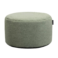 Leen Bakker   Lebel Poef Teddy Olijfgroen 48x28cm   Zitzakken   Groen   Polyester   Lebel