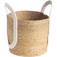 Leen Bakker   Mand Lily   Off white   25xØ28 Cm   Zeegras   Crème