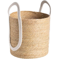 Leen Bakker   Mand Lily   Off white   34xØ36 Cm   Zeegras   Crème