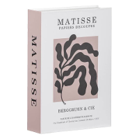 Leen Bakker   Opbergboek Matisse   Naturel   16x23x5 Cm   Papier   Bruin#Wit