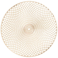 Op=Op | Leen Bakker   Placemat Christie   Imitatieleer   Ø38 Cm (1 Stuk)   PU   Goudkleurig