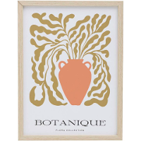 Leen Bakker   Poster Botanique   40x30 Cm   MDF/Glas   Multikleur