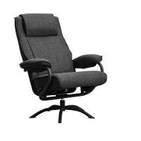 Leen Bakker   Relaxfauteuil Vincent   Antraciet   Stof   Grijs   85x79x110 Cm