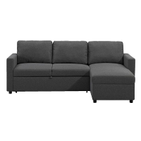 Leen Bakker   Slaapbank Turijn Met Opbergruimte Antraciet 82x215x145cm   Banken   Grijs   Stof