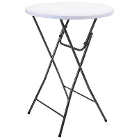 Statafel inklapbaar   wit   Ø80x110 cm