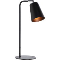 Leen Bakker   Tafellamp Mels 47,5xØ16 Cm   Metaal   Zwart   H47.5 Cm