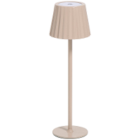 Leen Bakker   Tafellamp Scotti USB LED   Metaal   Beige   11.5X11.5X38 Cm