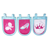 Leen Bakker   Vipack 3 Zakjes Princess Roze 51,5x30x3cm   Bedden   Roze   Katoen   Vipack