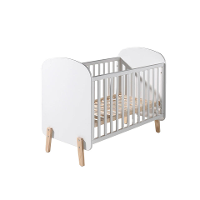Leen Bakker   Vipack Babybed Kiddy   60x120 Cm   MDF/Grenenhout   Wit   128.4X68x94 Cm