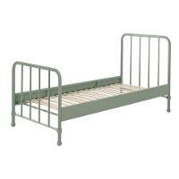 Leen Bakker   Vipack Bed Bronxx Olijfgroen 90x200cm   Bedden   Groen   Metaal   Vipack