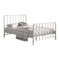 Leen Bakker   Vipack Bed Bronxx Wit 140x200cm   Bedden   Wit   Metaal   Vipack