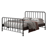 Leen Bakker   Vipack Bed Bronxx Zwart 160x200cm   Bedden   Zwart   Metaal   Vipack