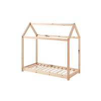 Leen Bakker   Vipack Bed Cabane Naturel 70x140cm   Bedden   Bruin   Grenenhout   Vipack