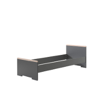 Leen Bakker   Vipack Bed Londen Antraciet 90x200cm   Bedden   Grijs   Spaanplaat   Vipack