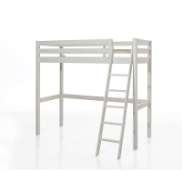Leen Bakker   Vipack Hoogslaper Pino Wit 209,4x164,5x190cm   Bedden   Wit   Grenenhout   Vipack
