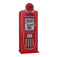 Leen Bakker   Vipack Kledingkast Benzinepomp Rood 147,8x45x50cm   Kledingkasten   Rood   Mdf   Vipack