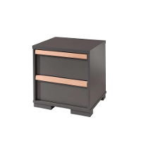 Leen Bakker   Vipack Nachtkastje London Antraciet 48,8x48,1x40cm   Nachtkastjes   Grijs   Melamine   Vipack