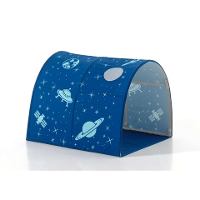 Leen Bakker   Vipack Tunnel Astro   95x85x10 Cm   Katoen   Blauw