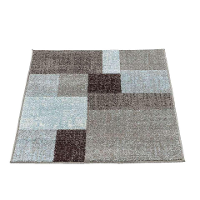 Leen Bakker   Vloerkleed Casa Blok Blauw 80x150cm   Vloerkleden   Grijs   Polypropyleen
