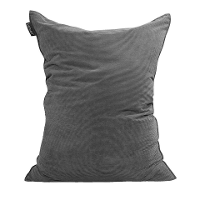 Leen Bakker   Lebel Zitzak Rib Velours   Antraciet   100x150cm   Velvet   Grijs
