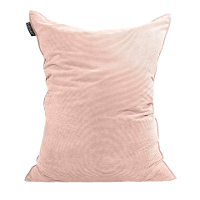 Leen Bakker   Lebel Zitzak Rib Velours   100x150 Cm   Velvet   Roze