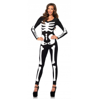 Bodysuit met botten glow in the dark
