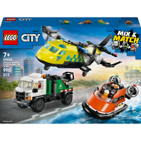LEGO City   Vliegtuig, servicewagen en hovercraft remix Constructiespeelgoed