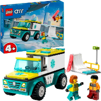 LEGO City   Ambulance en snowboarder Constructiespeelgoed
