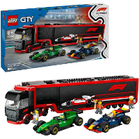 LEGO City   F1 truck met RB20 en AMR24 F1 auto's Constructiespeelgoed