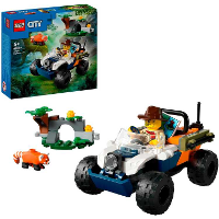 LEGO City   Jungleonderzoekers: rode panda missie met terreinwagen constructiespeelgoed 60424