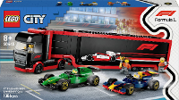 LEGO® CITY 60445 F1 ® bestelwagen met RB20 & AMR24 F1 ® raceautos