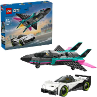 LEGO City   Straalvliegtuig vs. Sportauto Constructiespeelgoed