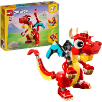 LEGO Creator 3 in 1   Rode draak Constructiespeelgoed