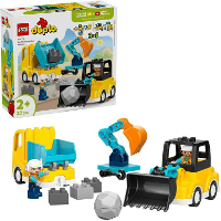 LEGO DUPLO   3 in 1 bouwvoertuigen Constructiespeelgoed