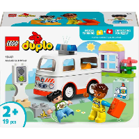 LEGO DUPLO   Ambulance met chauffeur Constructiespeelgoed