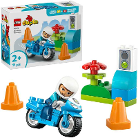 LEGO DUPLO   Blauwe politiemotor Constructiespeelgoed