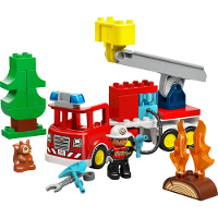 LEGO DUPLO   Brandweertruck met slang en brandweerman Constructiespeelgoed