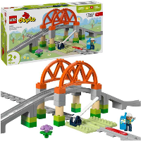 LEGO DUPLO Stad   Treinbrug en rails   uitbreidingsset Constructiespeelgoed
