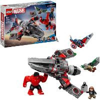 LEGO Marvel   Captain America vs. Rode Hulk duel Constructiespeelgoed